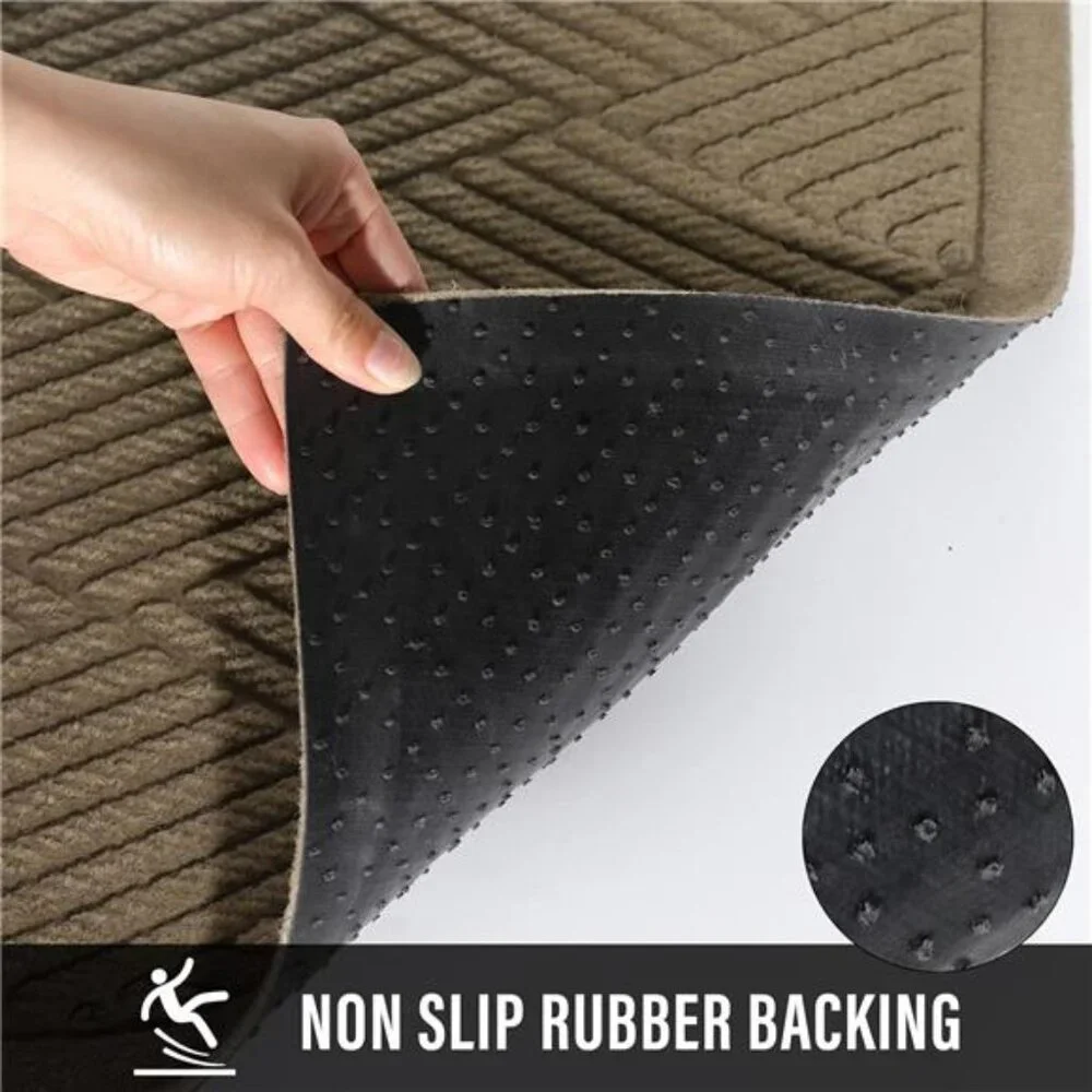Sturdy Front Door Mat, Absorbent Muddy Dirt Resist Welcome Door Mats Outdoor